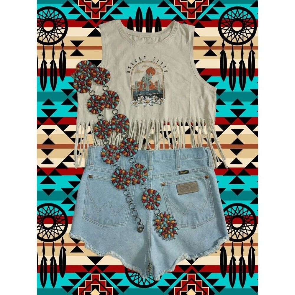 Fringed Desert Vibes Crop Tank